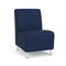 Lesro Siena Lounge Reception Armless Guest Chair, Brushed Steel, MD Ink Upholstery SN1102 - alternate 1